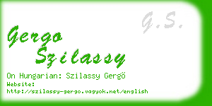 gergo szilassy business card
